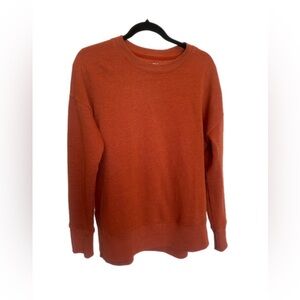 Women’s rust colored oversized lightweight sweatshirt in size XS